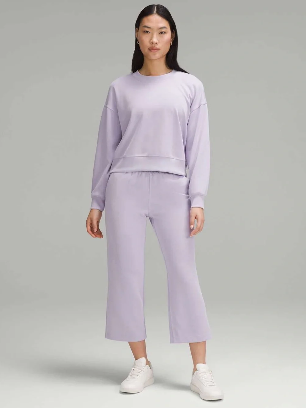 🆕 Lululemon Softstreme High-Rise Straight-Leg Cropped Pant in Lilac Ether Sz 10